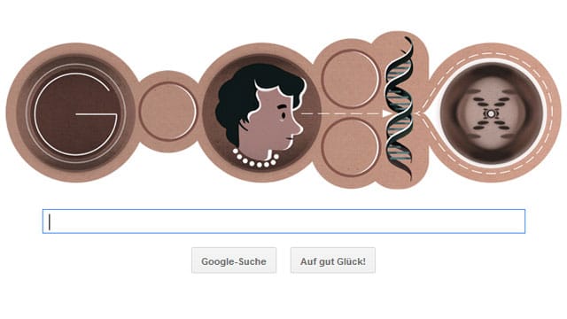 Die Arbeit von Rosalind Franklin wird in diesem Google Doodle kombiniert.
