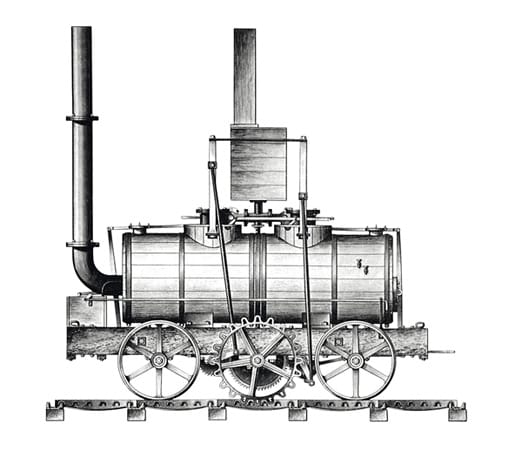 Die Salamanca von Blenkinsop und Murray war die erste Zahnradlokomotive der Welt. Sie arbeitete von 1812 bis 1835 als Zechenlok.