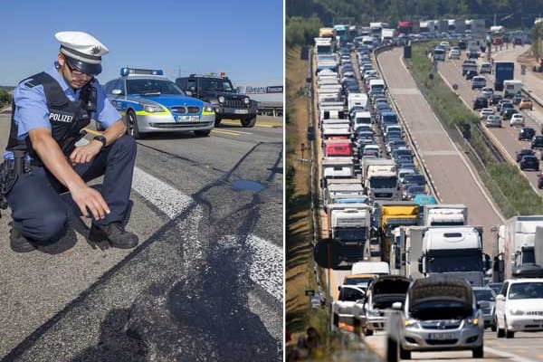 Wenn die Hitze für den Autobahnbelag zu viel wird: Bei sogenannten Blow Ups hebt sich die Fahrbahndecke.