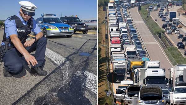 Wenn die Hitze für den Autobahnbelag zu viel wird: Bei sogenannten Blow Ups hebt sich die Fahrbahndecke.