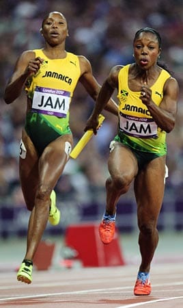 Manipulation nein danke: Sherone Simpson und Veronica Campbell-Brown (rechts), die großen Sprint-Damen Jamaikas, worden positiv auf Doping getestet und sind gesperrt.