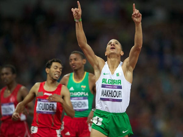 In London ganz oben, in Moskau nicht dabei: 1500-Meter-Olympiasieger Taoufik Makhloufi aus Algerien plagt sich mit einer Virus-Infektion herum.