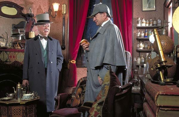 Holmes (rechts) und Watson zum Anfassen: Im "Sherlock-Holmes-Museum" wird den Romanhelden Leben eingehaucht.