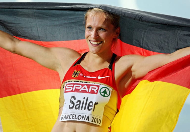 Hübsch und verdammt schnell: die deutsche Sprinterin Verena Sailer wird man meist von hinten sehen - warum auch nicht?