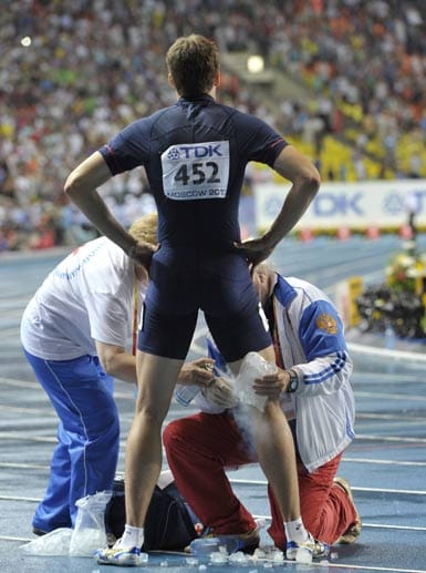 Behandlungspause: 100-Meter-Sprinter Christophe Lemaitre.