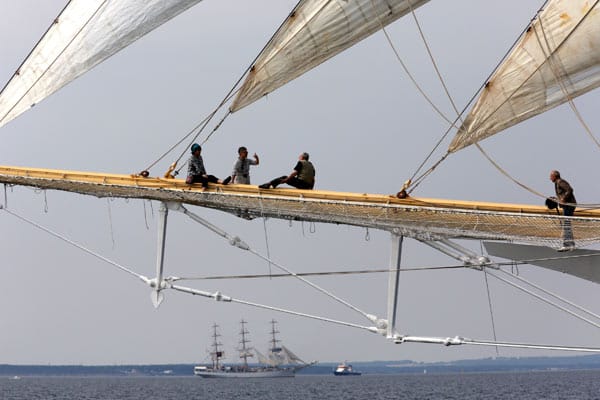Die Besucher des maritimen Volksfestes konnten auf rund 80 Prozent der Schiffe sogar mitsegeln. Die Besucher des maritimen Volksfestes konnten auf rund 80 Prozent der Schiffe sogar mitsegeln.