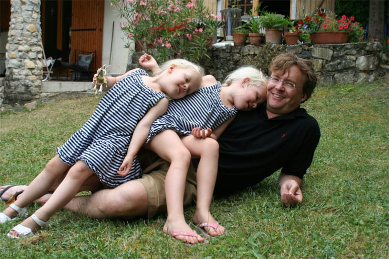 Prinz Friso mit seinen Töchtern Luana und Zaria