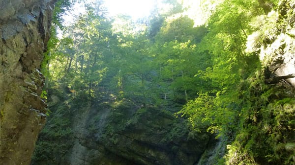 Partnachklamm: auf dem Weg zur Zugspitze.