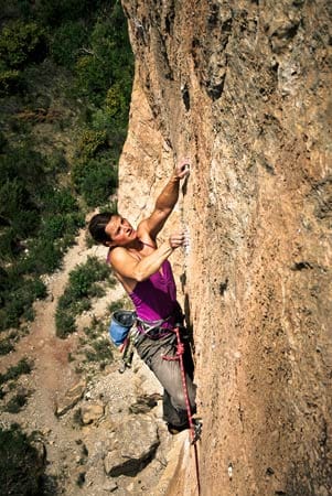 Klettergebiete: Alexandra Schweikart in Katalonien: Pati pa mi (8b).