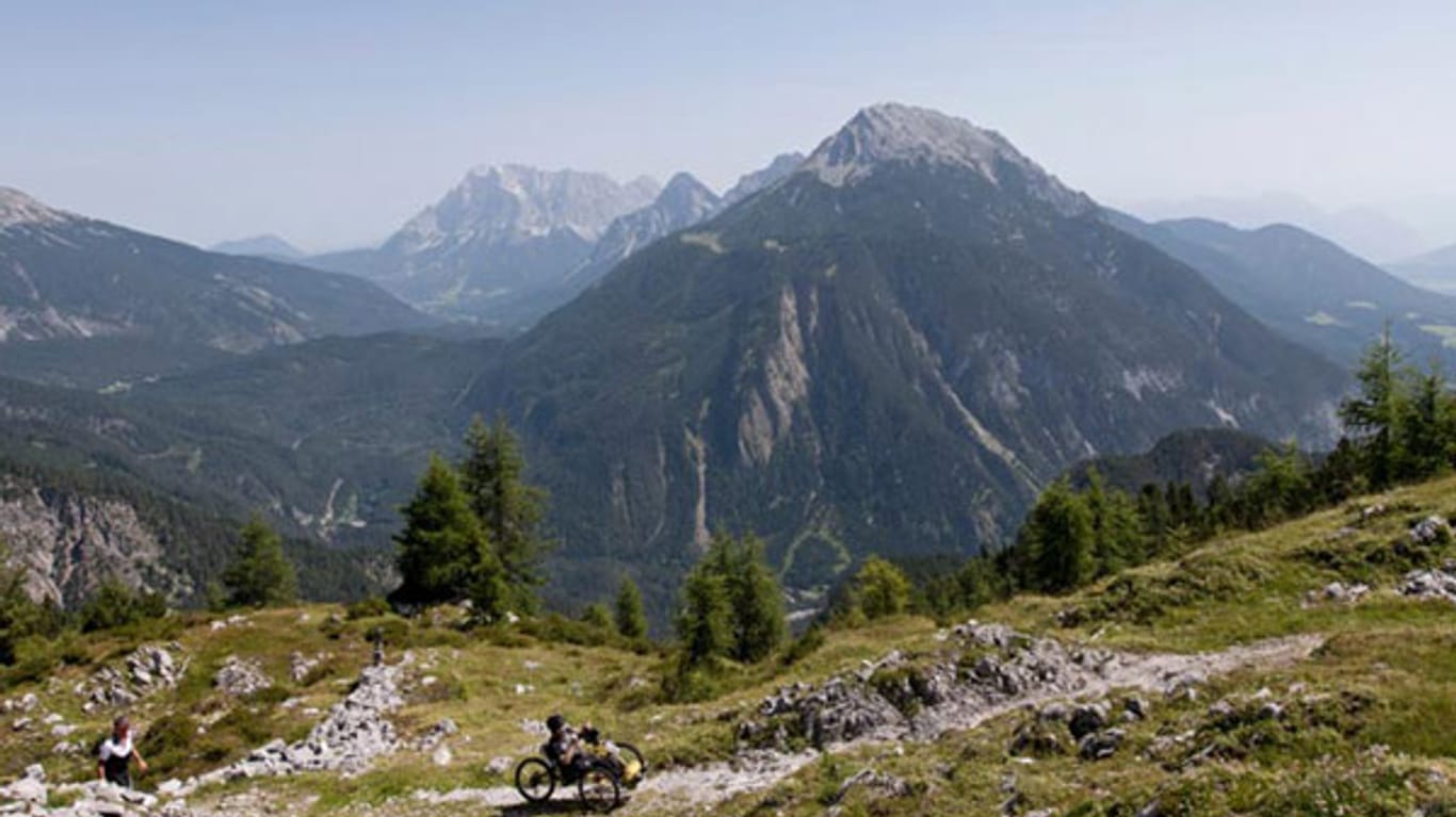In den Alpen mit dem Handbike.