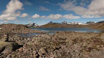 Wandern in Norwegen: Nationalpark Jotunheimen.