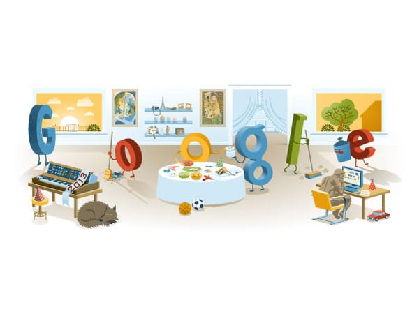 Google Doodle für den Neujahrstag