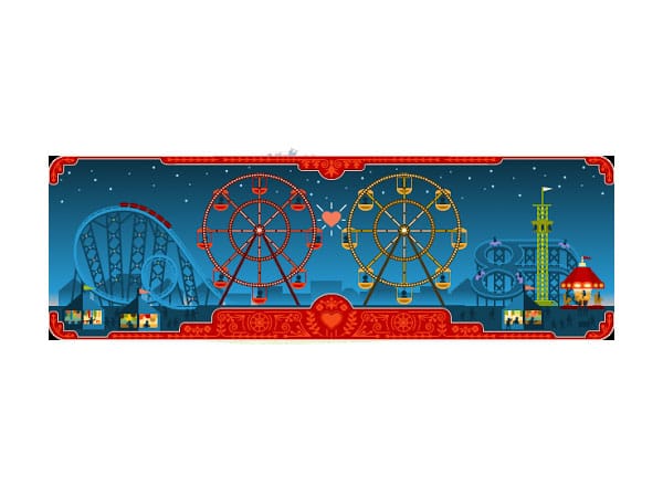 Google Doodle zum Valentinstag
