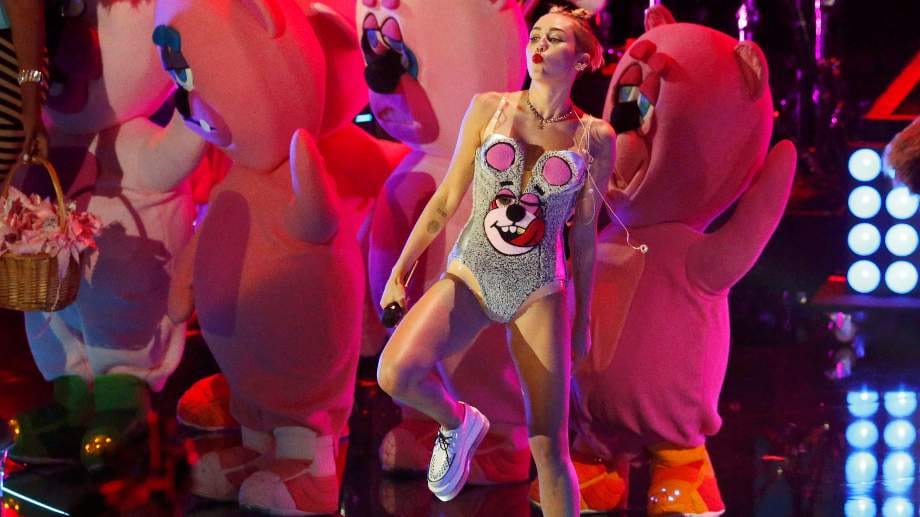 Miley Cirus und Robin Thicke bei den MTV Video Music Awards in New York.