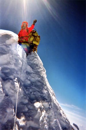 Andreas Friedrich auf dem Gipfel des Manaslu.