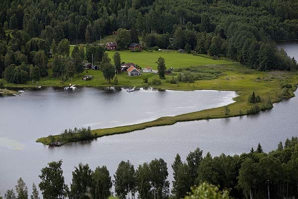 Seelandschaft in Fornborgen bei Östersund.