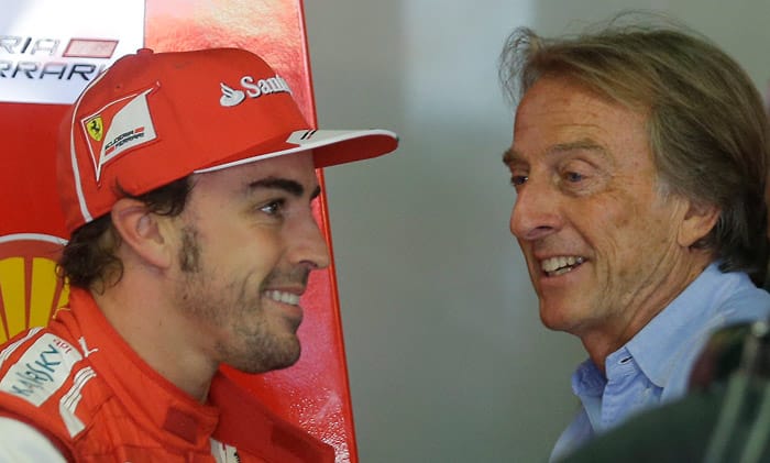 Rosenkrieg beendet: De Montezemolo (re.) und Fernando Alonso scheinen sich wieder gut zu verstehen.