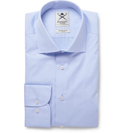 Ein schlichtes Business-Hemd ist zu der traditionellen Trachtenmode ein cooler Stilbruch und Sie kommen sich nicht verkleidet vor. Hemd von Hackett für etwa 130 Euro über mrporter.com.