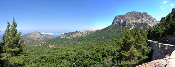 Serra de Tramuntana mit Puig Major, dem höchsten Berg Mallorcas.