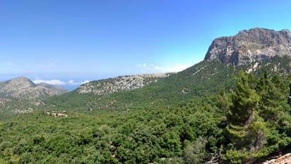 Serra de Tramuntana mit Puig Major, dem höchsten Berg Mallorcas.