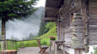 Alm: Sommerunterkunft des Senners und Schutzhütte.