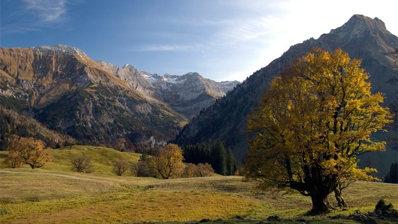 Allgäu, Hinterstein: Beliebtes Ziel zum Wandern.