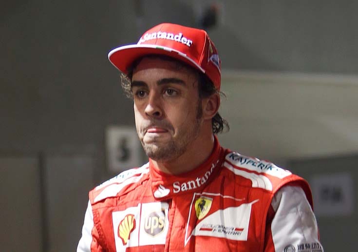 Fernando Alonsos Gesichtsausdruck spricht Bände: nur Rang sieben für den Ferrari-Piloten.