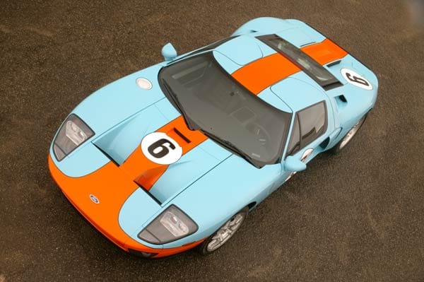 Der Ford GT mit seinem 7,4-Liter-Motor holte zwischen 1966 und 1969 vier Mal hintereinander den Titel in Le Mans und die Weltmeisterschaft für Hersteller.