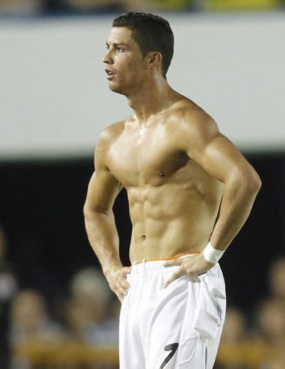 Bales kongenialer Partner Cristiano Ronaldo hat einen Wert von 100 Millionen Euro. Dementsprechend großspurig fallen auch seine Jubelposen aus.