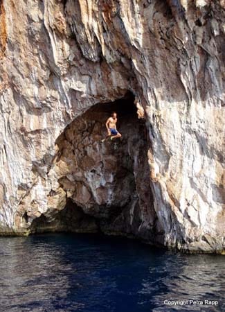 Klettern an der Türkischen Riviera: Deep Water Solo.