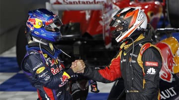 Australien: Beim Saisonauftakt wird Sebastian Vettel von Reifenflüsterer Kimi Räikkönen düpiert. Am Ende belegt er Platz drei hinter Fernando Alonso.