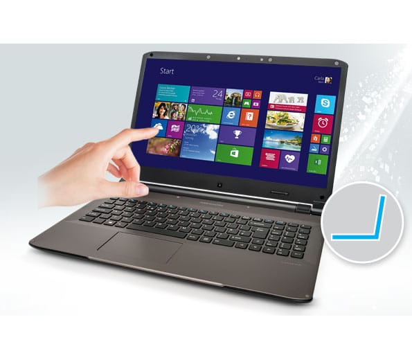 Da der Akoya S6212T einen Touchscreen besitzt, ist Windows 8.1 als Betriebssystem sinnvoll.