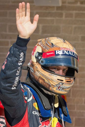 Beim USA-Rennen 2012 in Austin/Texas zeigte sich Vettel passend im Wild-West-Look.