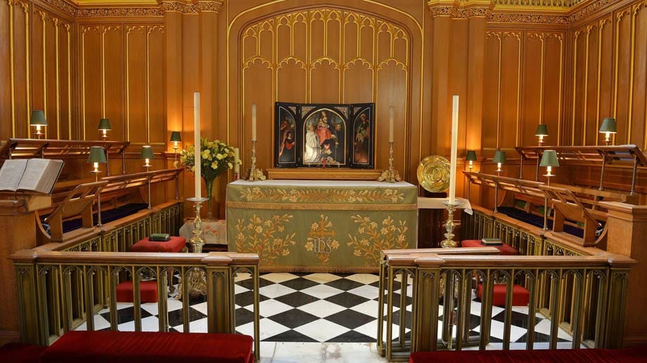 Ein Einblick in die Kapelle des Londoner St. James' Palasts, dem Ort der Taufe.