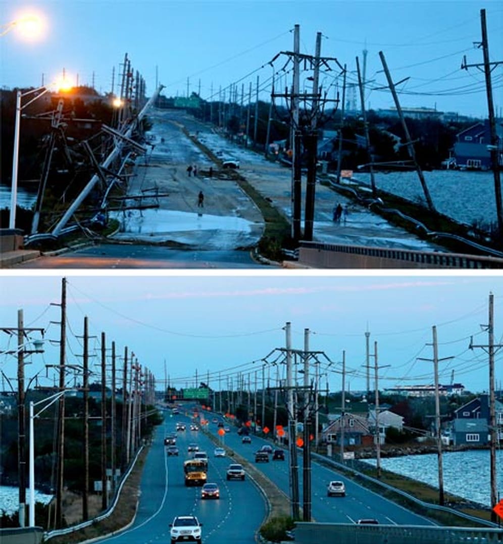 USA, Hurrikan "Sandy", New Jersey, Seaside Heights