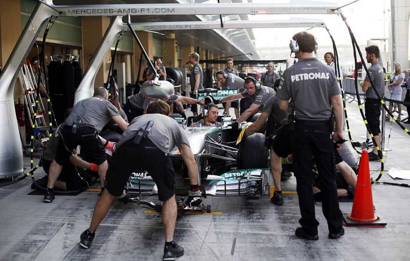 Bei Mercedes wird fleißig gewerkelt, denn das Team kämpft um Platz zwei in der Konstrukteurswertung.