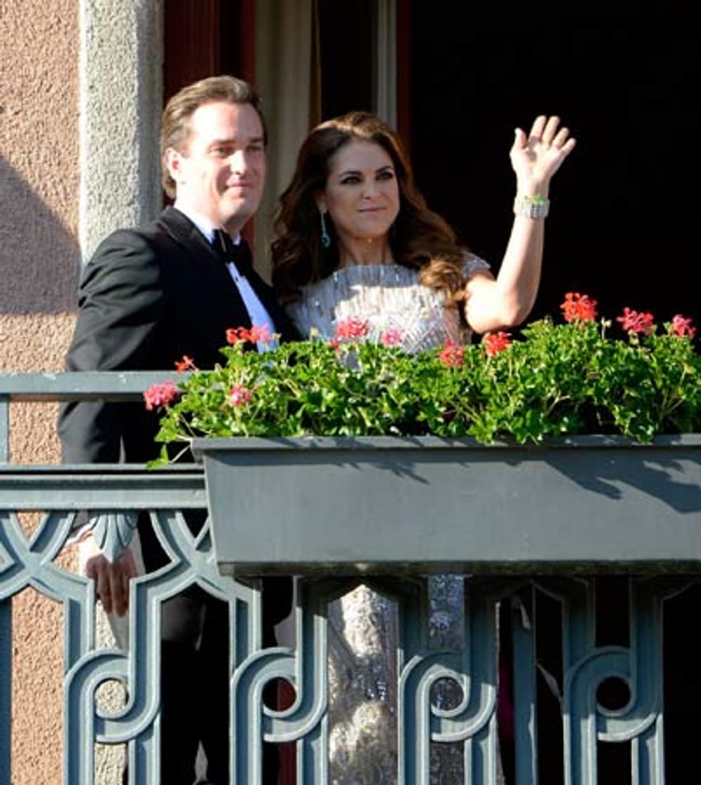 Am Tag vor der Hochzeit von Madeleine und Chris lud die schwedische Königsfamilie zum Dinner.