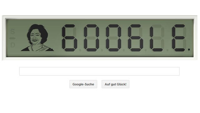 Google Doodle für Shakuntala Devi.
