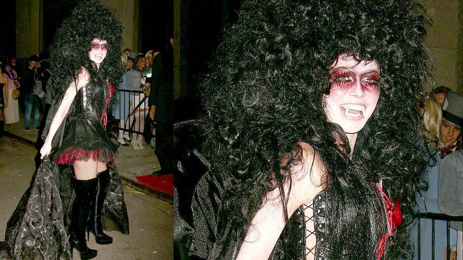 2005 ging Heidi als furchteinflößende Vampir-Dame zu ihrer eigenen Party.