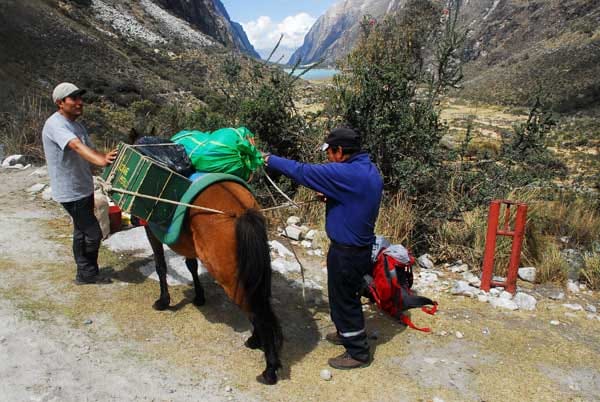 Bergführer bei der Nevado Pisco-Besteigung in Peru.