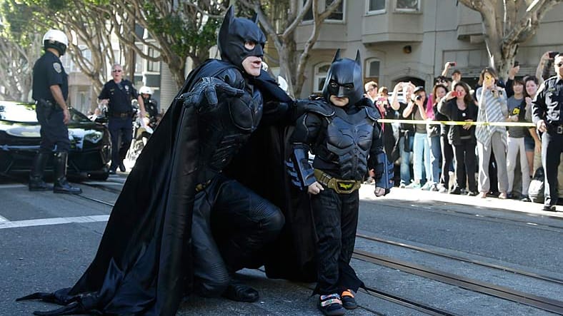 Der fünfjährige Miles Scott durfte als "Batkid" durch San Francisco jagen.