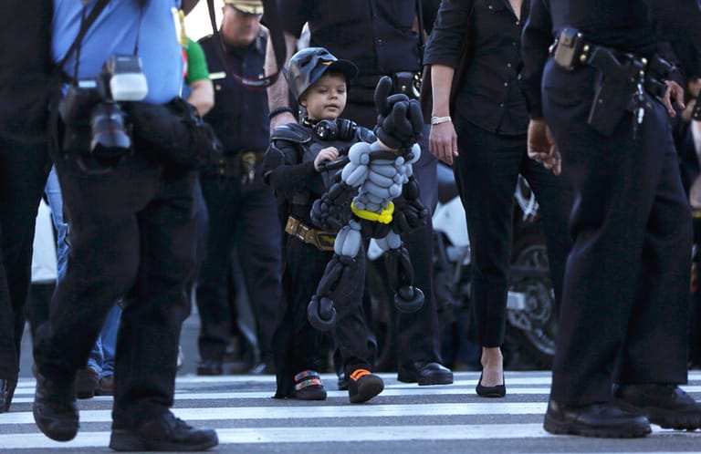 Der fünfjährige Miles Scott durfte als "Batkid" durch San Francisco jagen.