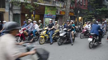 Verkehr in Hanoi, Hauptstadt von Vietnam.