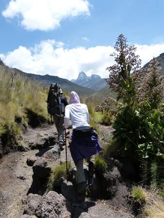 Tour auf den Mount Kenya.
