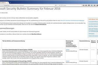 Microsoft Bulletin Übersicht für Februar 2016