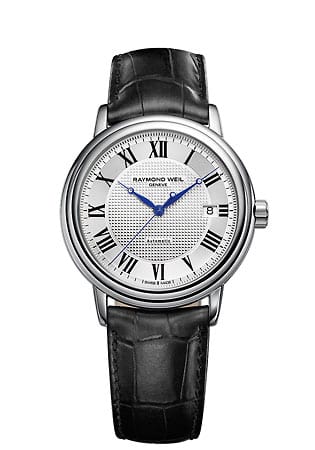 Raymond Weil Maestro Automatik: Mit dieser Uhr punkten Sie sowohl beim Geschäftsessen, wenn der Dresscode Business Casual angesagt ist, als auch bei der nächsten Messe. Sie finden die Uhr ab 990 Euro.