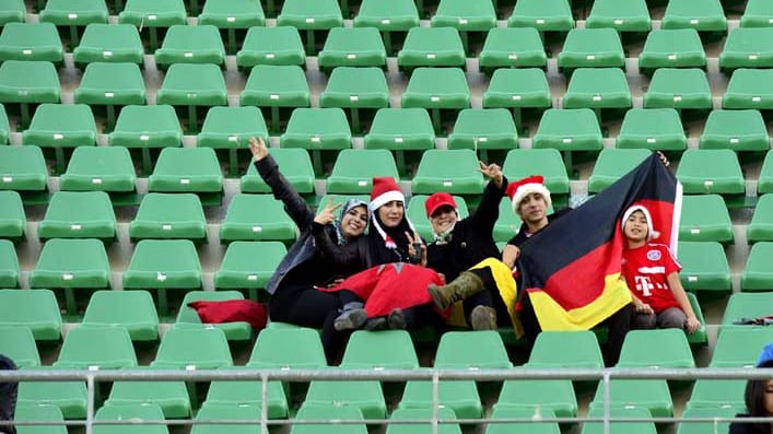 Die große Party war es nicht auf den Rängen des Stade Adrar in Agadir - viele Plätze blieben leer.