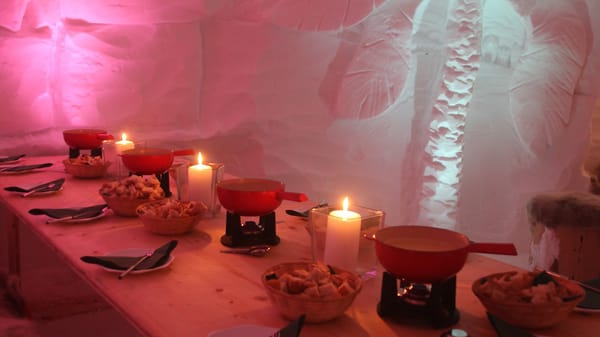 Iglu-Hotel im Allgäu, Deutschland.