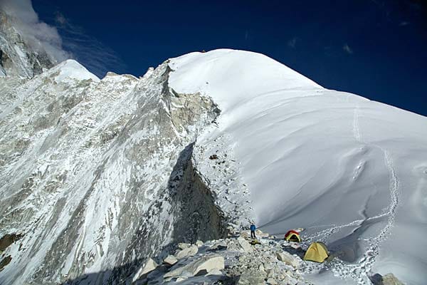 Himalaya: Zeltlager am Makalu.