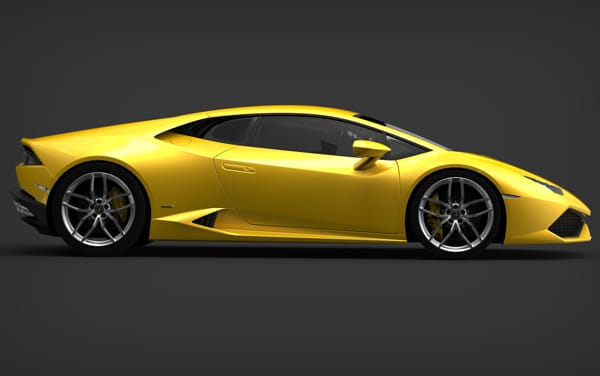 Mittelmotor-Proportionen: In der Seitenansicht wird die technische Architektur des Lamborghini Huracán offensichtlich.
